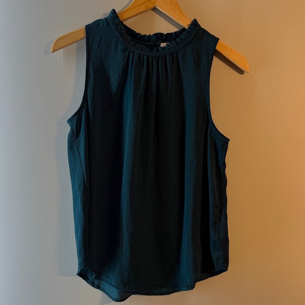 Old Navy Sleeveless Ruffle Neck Blouse - Deep Teal